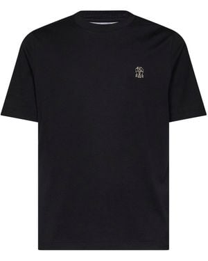 Brunello Cucinelli Crewneck T-Shirt Cotton - Black