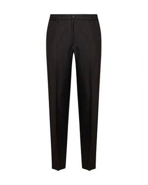 Tagliatore Dark Virgin Wool Garcon Pants - Black