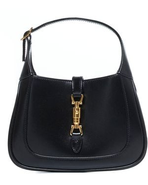 Gucci Jackie 1961 Leather Mini Hobo Bag - Black