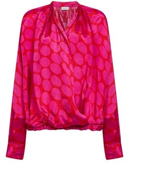 Dries Van Noten Wrap Shirt Viscose - Pink
