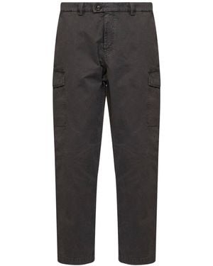 Brunello Cucinelli Dark Peached Cotton Gabardine Cargo Pants - Gray