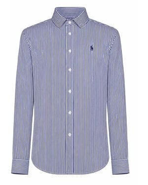 Polo Ralph Lauren And Striped Cotton Slim-Fit Shirt - Blue