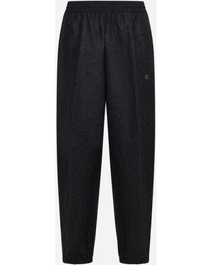 Givenchy Grey Flannel jogging Trousers - Black