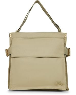 Burberry Hunter Medium Trench Tote Crossbody Bag - Natural