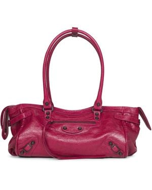 Balenciaga Framboise Le City East-West Shoulder Bag - Pink