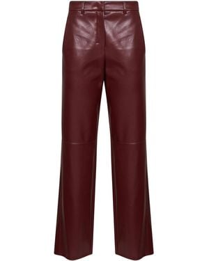Max Mara Burgundy Smmsospiro Straight-Leg Trousers - Red
