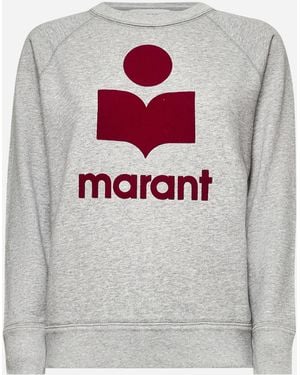 Isabel Marant Grey Cotton Millyny Logo Sweatshirt