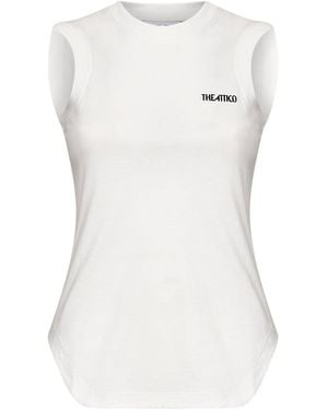 The Attico Cotton Jersey "Reese" Tank Top - White