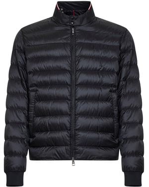 Moncler Rigel Biker-Style Short Down Jacket - Black