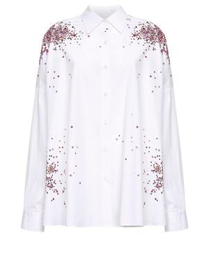 Dries Van Noten Shirt Cocoon Poplin - White