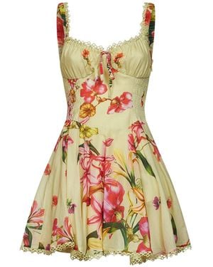 Charo Ruiz Floral-Print Cotton Bora Mini Dress - White