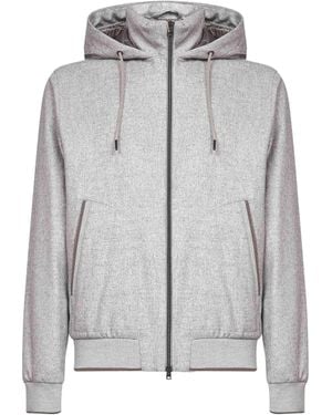 Herno Resort Cashmere Silk Resort Jacket - Gray