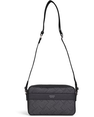 Ferragamo Borsa A Tracolla Monogram E Grigio - Nero