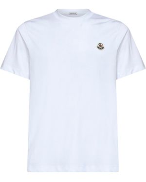 Moncler Multicoloured Jersey Pack Of Three T-Shirts With Logo Patch - White