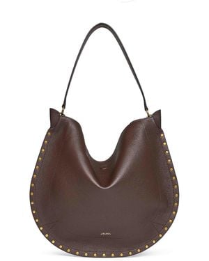 Isabel Marant Coffee Oskan Hobo Soft Shoulder Bag - Brown