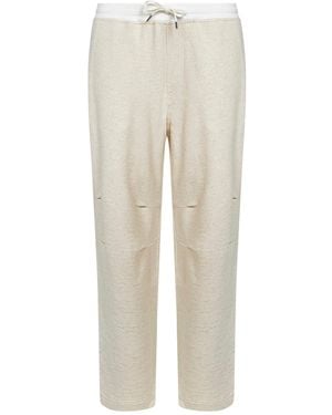 Brunello Cucinelli Cotton And Linen Jogger Trousers - Natural