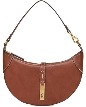 Polo Ralph Lauren Tan Polo Id Mini Shoulder Bag - Brown