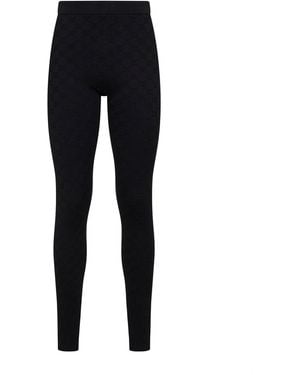 Gucci Gg Jacquard Ultrafine Stretch Viscose Blend Leggings - Black
