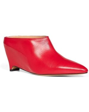 Maison Margiela Leather Heel-Less Mules - Pink