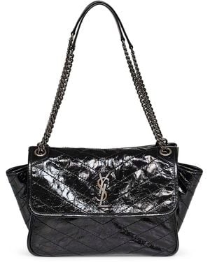 Saint Laurent Borsa A Spalla Niki Tripouch Nera - Nero