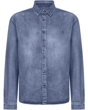 Saint Laurent Camicia Cassandre - Blu