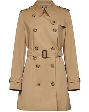 Burberry Trench Heritage Kensington Corto Miele - Neutro