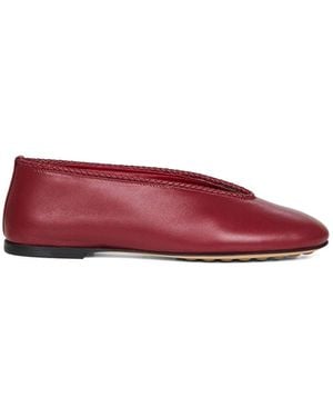 Bottega Veneta Bordeaux Flat - Red