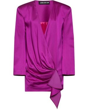 The Attico Hot Satin "Superattico10" Mini Dress - Pink
