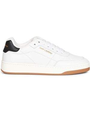 Saint Laurent Smooth Leather Sl/61 Trainers - White