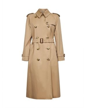 Burberry Honey Heritage Waterloo Long Trench Coat - Natural