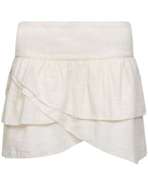 Isabel Marant Marant Etoile Ecru Gauze Dejha Mini Skirt - White