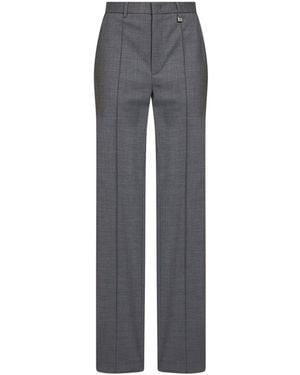 GIUSEPPE DI MORABITO Dark Virgin Wool Straight-Leg Tailored Pants - Gray
