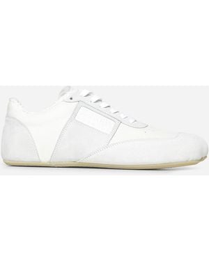 MM6 by Maison Martin Margiela White Leather Anatomic Trainers