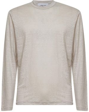 D 40 T-Shirt A Maniche Lunghe - Bianco