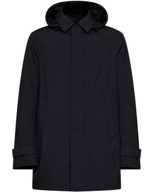 Herno 2 Layers Windstopper Hooded Parka - Black