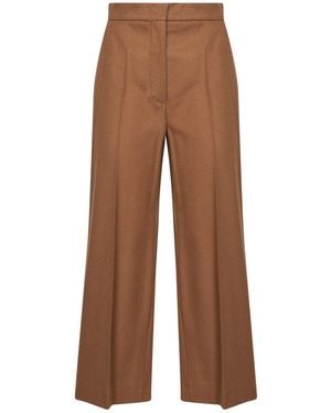 Max Mara Chestnut Wool Mstmarengo Culotte Trousers - Brown