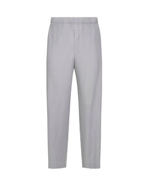 Homme Plissé Issey Miyake Light Colour Pleats Trousers - Grey