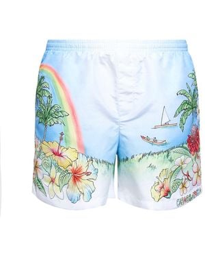CASABLANCA Shorts Da Mare Aloha - Blu