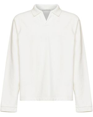 Studio Nicholson Polo A Maniche Lunghe Sudds - Bianco