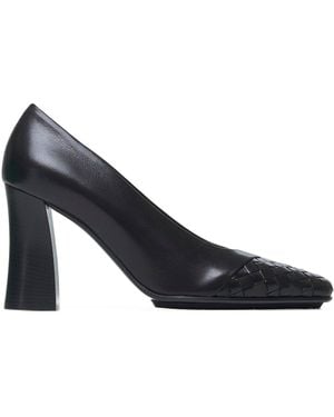 Bottega Veneta Step Leather Pumps - Blue