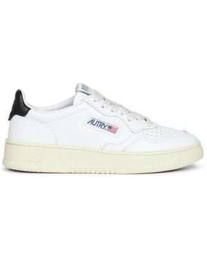 Autry Leather Medalist Low Trainers - White
