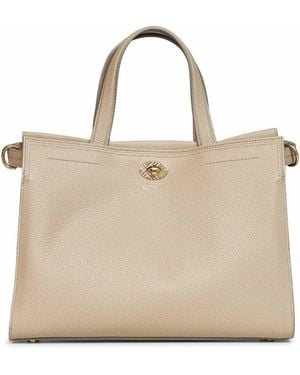 Burberry Cotswolds Leather Tote Bag<Br - Natural