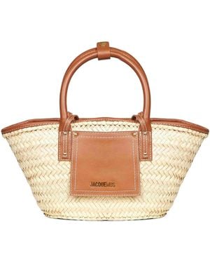 Jacquemus Light The Small Soli Mini Beach Basket Bag - Brown