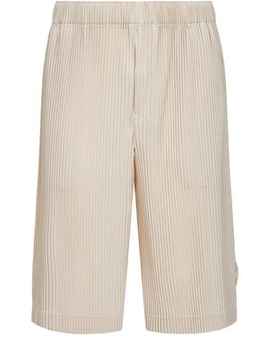 Homme Plissé Issey Miyake Duomo Wear Or Wrap Bermuda Shorts - Natural