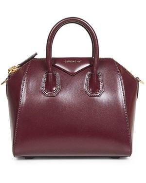 Givenchy Burgundy Antigona Mini Handbag - Purple