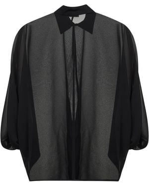 Blanca Vita Georgette Cucumber Shirt - Black