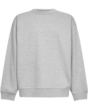 Dries Van Noten Melange Cotton Oversized Sweatshirt<Br - Grey