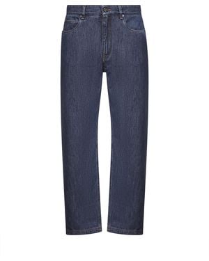 Fendi Cotton Denim Straight Five-Pocket Jeans - Blue