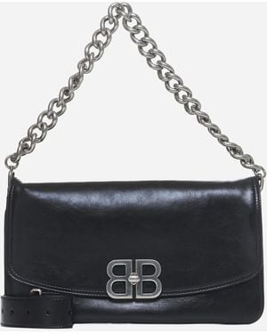 Balenciaga Flab Bb Medium Leather Bag - Black