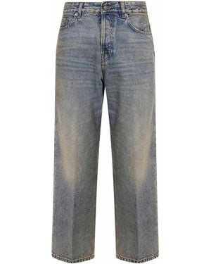 Haikure Cotton Denim Betty Cropped Jeans - Gray
